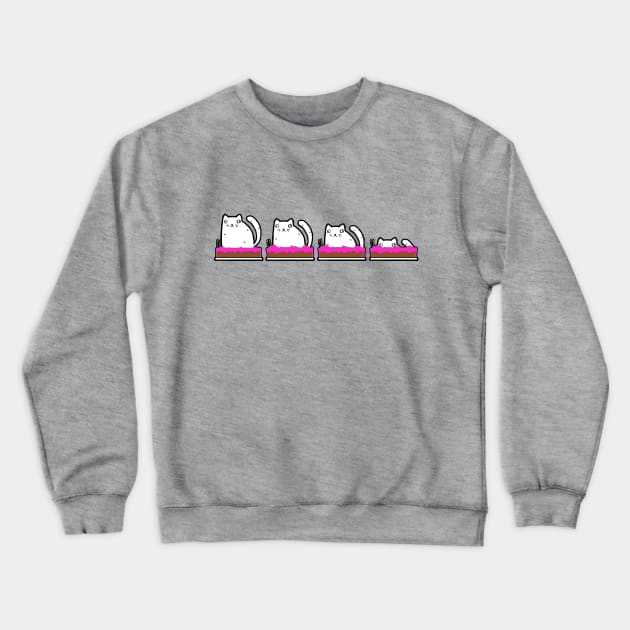 Rasabi Cat - Sinking Feeling Crewneck Sweatshirt by rasabi